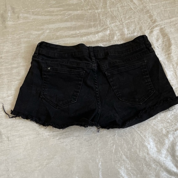 Hot Topic Lovesick black “Americana” American flag split leg shorts - Picture 2 of 7